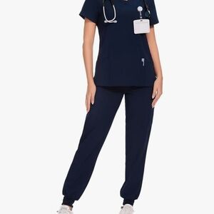 Navy Blue Scrub Set